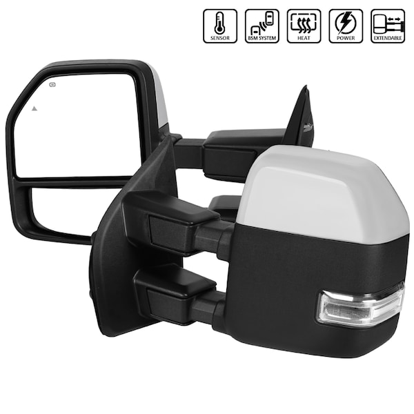 Spec-D Tuning 17-Up Ford F250 Superduty- Towin Mirrors RMX-F25017F2H-P-FS - main